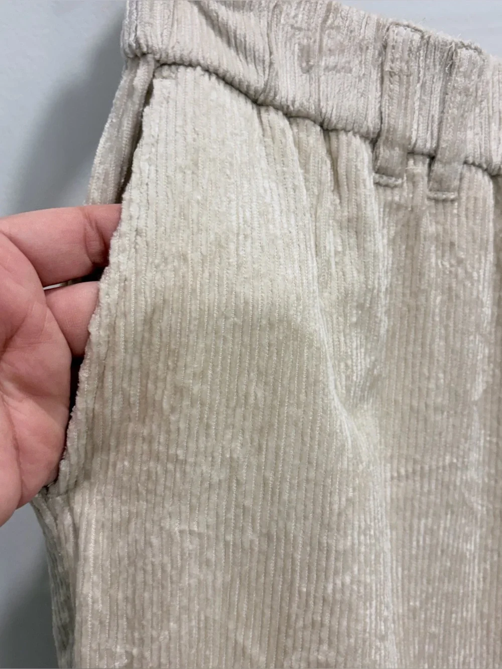 J. Jill Cream Viscose Corduroy Wide Leg Pants S Coastal Grandma Lagenlook Artsy